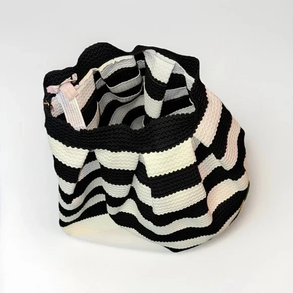 New Trendy Black Mini Skirt w/ Elastic Waist - Picture 3 of 6